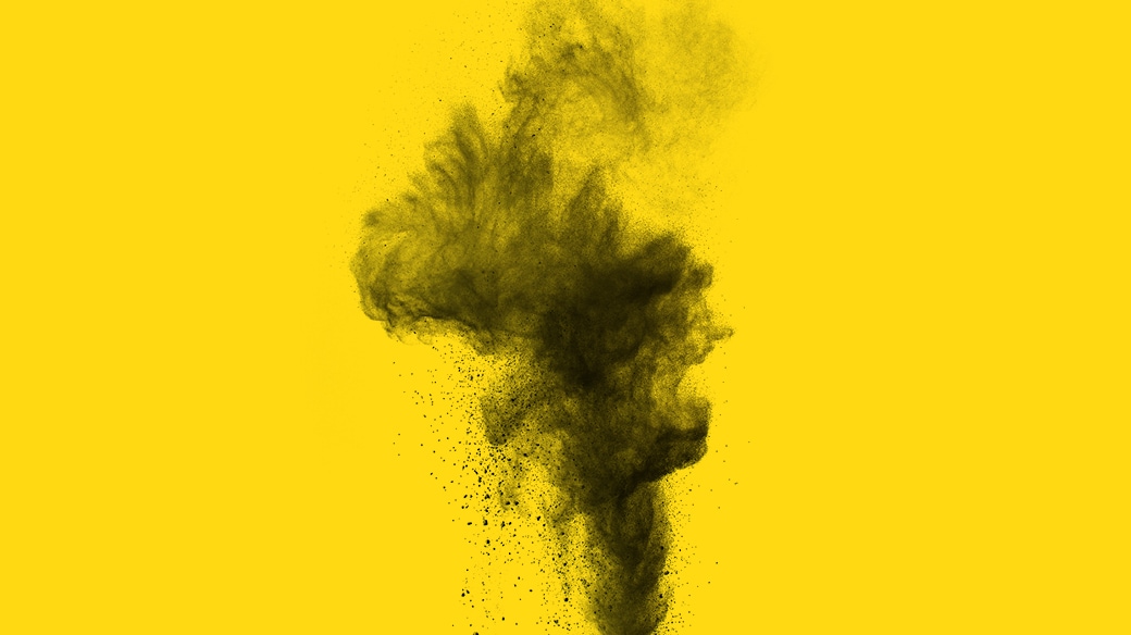 smoke with yellow background