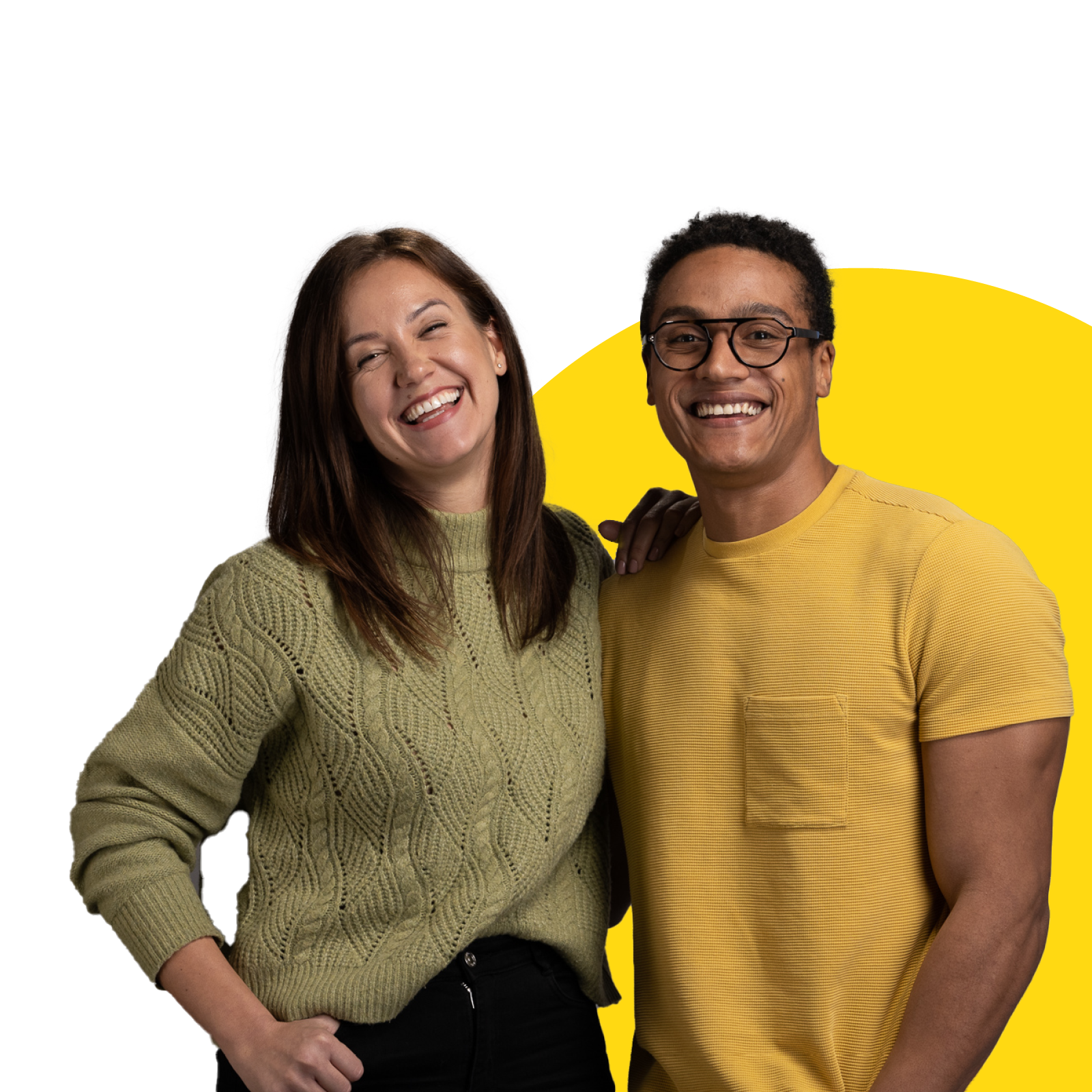 man and woman next to each other