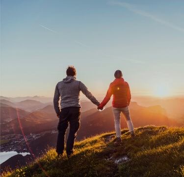 couple holding hands